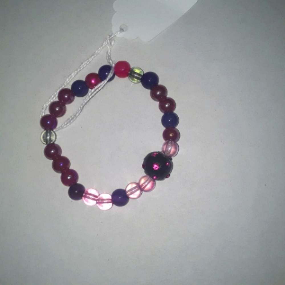 Elegant Multicolor Beaded Bracelet Size 7"0